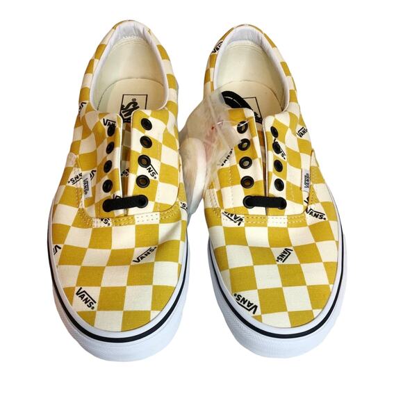 NWT Vans Era Sneaker Big Check Yolk Yellow True White Mens Size 11 VN0A4U39WYT - Picture 1 of 7